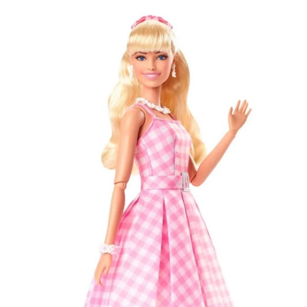 BARBIE: The Movie Collectible Doll Margot Robbie Gingham Dress